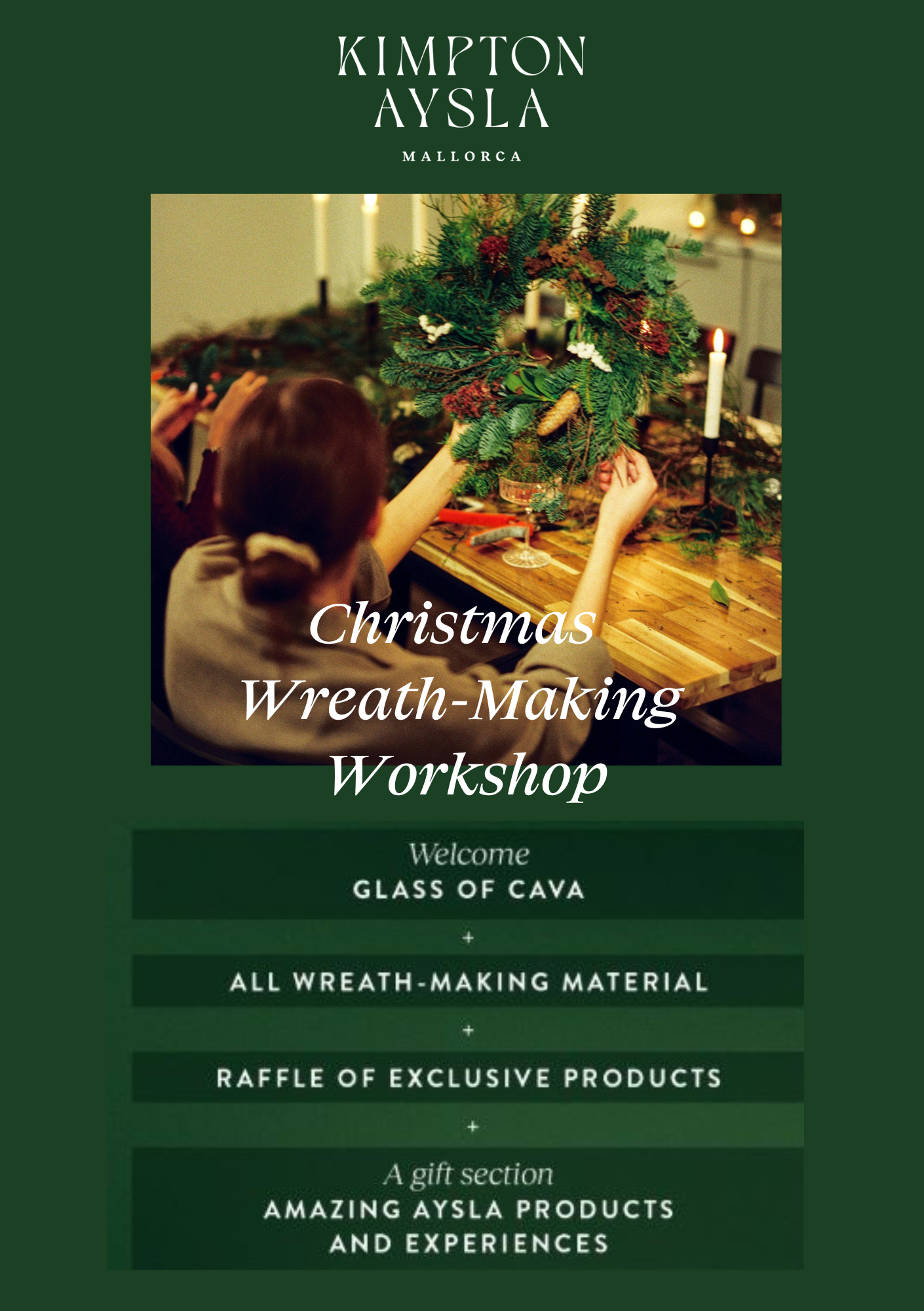 Kimpton Aysla: Wreath Making Workshop 30 November